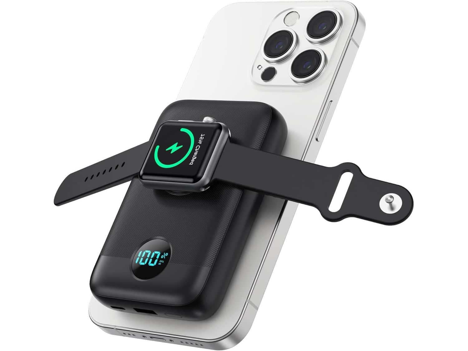 Pxwaxpy Magnetic Portable Charger with Apple Watch Charger